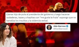 El PP de Ayuso dice que 'Zorra' "banaliza la violencia" y los tuiteros le recuerdan el "me gusta la fruta" contra Pedro Sánchez