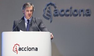 El presidente de Acciona, José Manuel Entrecanales, en la junta de accionistas de la compañía.