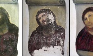 El antes y después del eccehomo de Borja. EFE