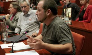 El diputado de la CUP David Fernández, en una intervención en el Parlament catalán.