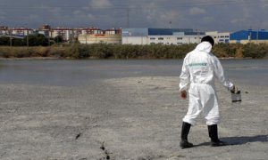 Medición de radiactividad en Huelva.greenpeace