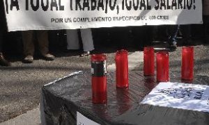 Manifestación protagonizada el pasado miércoles en Valladolid por cientos de funcionarios de Castilla y León en la que se reclamó la equiparación salarial con las autonomías que tienen transferidas las competencias en Justicia.