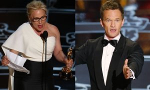 Patricia Arquette y Neil Patrick Harris en la ceremonia de los Oscars./ REUTERS