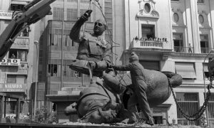 Estatua de Franco en Valencia. EFE