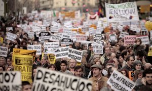 Manifestación en contra de los desahucios. /Olmo Calvo-Sinc