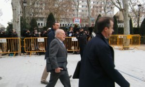 El expresident de la Generalitat, Jordi Pujol, a su entrada a la Audiencia Nacional. EUROPA PRESS.