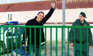 Arnaldo Otegi a su salida de prisión. / ABEL ALONSO (EFE)