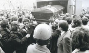 Funeral de los laboralistas asesinados en la matanza de Atocha