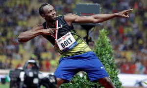 El atleta jamaicano Usain Bolt tras ganar los 100 metros en la IAAF Diamond League Herculis en Monaco /REUTERS (Eric Gaillard)