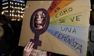 Manifestación feminista en Pamplona. / JESÚS DIGÉS (EFE)