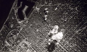 Bombardeig de Barcelona el 17 de març del 1938, a bord d'un avió italià