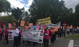 Manifestación en Madrid de los afectados por las estafas de Fórum y Afinsa. / @ADICAE