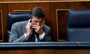 El ministro de Justicia, Rafael Catalá, durante el pleno del Congreso de los Diputados. - EFE