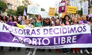 Manifestación de Madrid con motivo del Día Internacional por la Despenalización del Aborto./ EFE