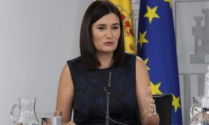 07/09/2018.- La ministra de Sanidad, Consumo y Bienestar Social, Carmen Montón, durante la rueda de prensa posterior a la reunión del Consejo de Ministros, celebrada hoy en La Moncloa. EFE/ Zipi