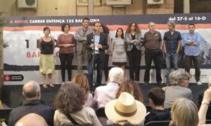 El tercer tinent d'alcaldia de l'Ajuntament de Barcelona, Jaume Asens, en la seva intervenció en la inauguració de l'exposició '1 d'octubre i més: Barcelona, ciutat de drets', a l'antiga presó Model de Barcelona. / AF.