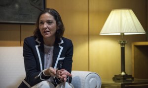 La ministra de Industria, Turismo y Comercio, Reyes Maroto, durante su entrevista con Público' FERNANDO SÁNCHEZ