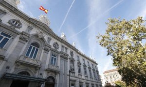 02/11/2018.- Vista de la fachada del Tribunal Supremo hoy, 2 de noviembre, donde la Fiscalía y la Abogacía del Estado presentarán sus escritos provisionales de acusación en la causa del proceso soberanista catalán, después de que haya trascendido que el ó