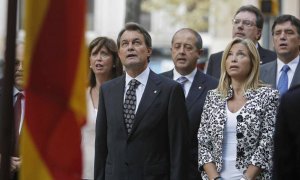 Artur Mas junto a la exvicepresidenta, Joana Ortega, y la exconsellera de Educación, Irene Rigau  |  EFE