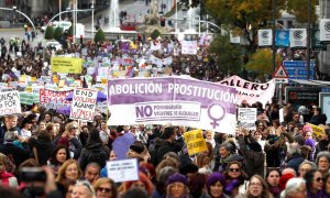 25/11/2018. Movilización en Madrid para pedir el fin de la violencia de género y de la prostitución EFE