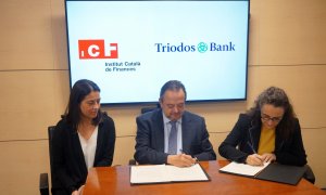 Signatura del conveni entre l'ICF i Triodos. TRIODOS BANK
