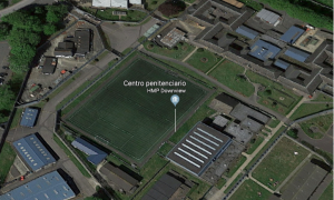 Vista aérea del centro penitenciario de Downview (Inglaterra). / Google Maps