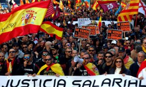 Manifestación de Jusapol en Barcelona.- EFE