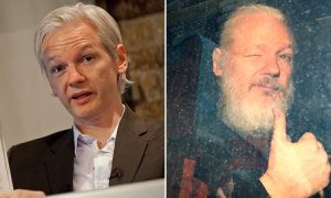 Assange, hace nueve años y ahora