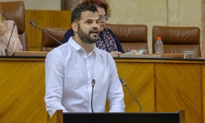 El diputado de Adelante Andalucía Chus Fernández, que defendió la PNL sobre apuestas online