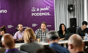 Pablo Iglesias durante una intervención en un Consejo Ciudadano Estatal de Podemos / Daniel Gago - Podemos
