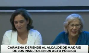 Carmena defiende publicamente a Almeida de una ciudadana que le llamo "carapolla"