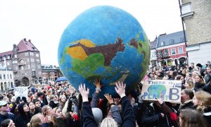 Estudiantes de todo el mundo reivindicando una mayor acción política contra el cambio climático. EFE