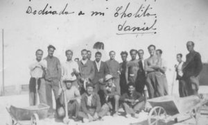 Fotografía de los españoles internados en el campo de Relizane (Argelia). Asociación Exilio