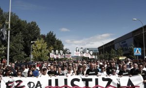 Una de las manifestaciones realizadas en solidaridad con los jóvenes de Altsasu. EFE