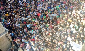 28/08/2019 - Foto de la concentración ante La Ingobernable para resistir el desalojo / LA INGOBERNABLE