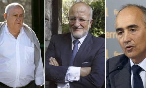 Amancio Ortega, Rafael del Pino y Juan Roig, entre los más ricos de España. / EFE