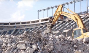 Obras de demolición del Estadio Vicente Calderón, en Madrid. IDEALISTA NEWS
