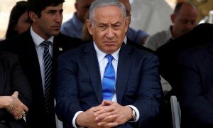 15/11/2018 - El primer ministro israelí, Benjamin Netanyahu, en una ceremonia anual conmemorativa del estado / REUTERS