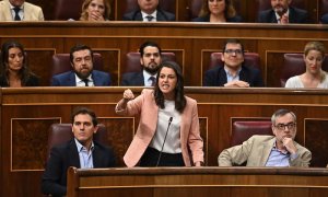 La portavoz de Ciudadanos en el Congreso, Inés Arrimadas, interviene en la segunda y última sesión de control de esta legislatura celebrada este miércoles en el hemiciclo del Congreso. EFE/ Fernando Villar