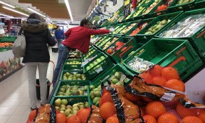 Zona de frutas y verduras de un supermercado de Mercadona. E.P.