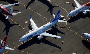 Un aparato Boeing 737 MAX con la marca de Air Europa, en las instalaciones del fabricante de aviones en Seattle (Washington, EEUU). REUTERS/Lindsey Wasson