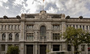 Fachada del edificio del Banco de España situada en la confluencia del Paseo del Prado y la madrileña calle de Alcalá.E.P./Eduardo Parra