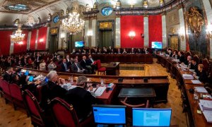 La sala del Tribunal Suprem durante el juicio por el 'procés'. EFE/Emilio Naranjo