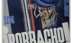 Cartel de la CNT de 1937 en el que se puede leer: "Un borracho es un parásito, eliminémosle“.