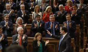 La bancada del PP aplaude a Mariano Rajoy en una imagen de archivo. EFE