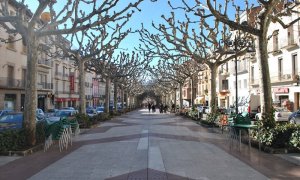 Un passeig de Tremp, capital del Pallars Jussà.