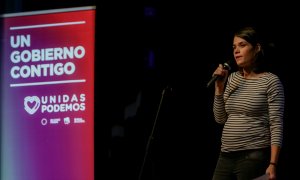 La portavoz de Unidas Podemos en la Asamblea de Madrid, Isabel Serra. EUROPA PRESS