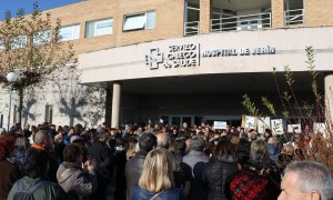 Manifestación frente al hospital de Verín. Fecha: 30 de noviembre. (Foto de Raquel Besteiro, vecina)