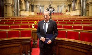 Quim Torra, en el Parlament de Catalunya. (QUIQUE GARCÍA | EFE)