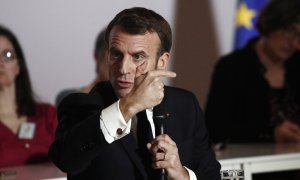 Emmanuel Macron durante una rueda de prensa. REUTERS